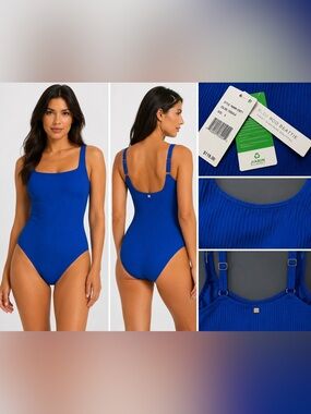 Bleu Rod Beattie Walk The Line Square Neck Tank Mio One-Piece Swimsuit Size 6